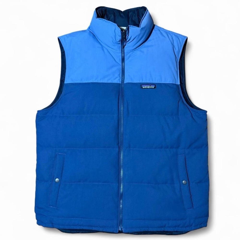 Vintage 90s Reversible Navy Blue Bivy Patagonia Down Puffer Vest Large 24x27"